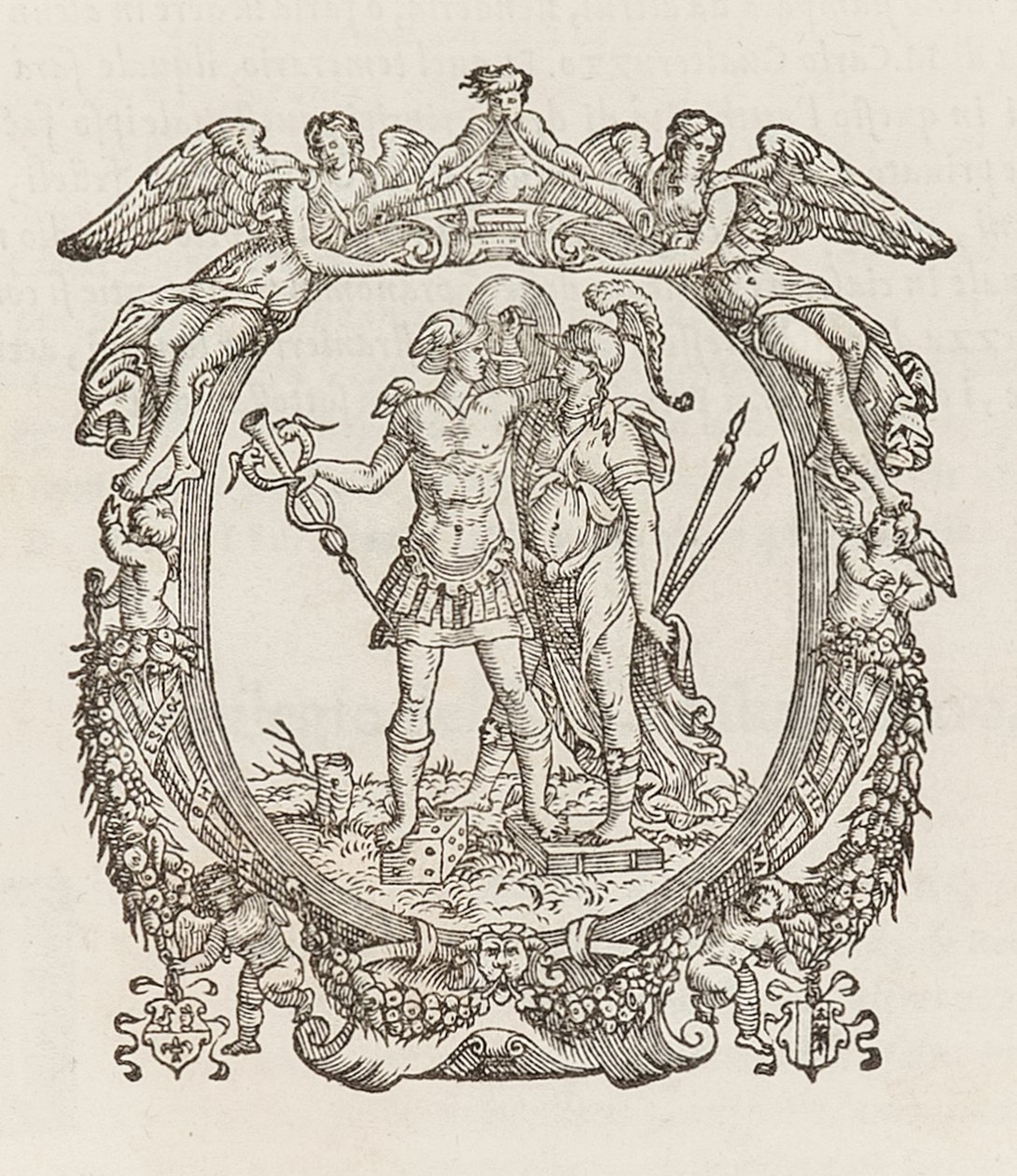 Dispositivo de impresores utilizado por Gualtiro Scotto impresores en Venecia entre 1550 y 1555 de Italian School