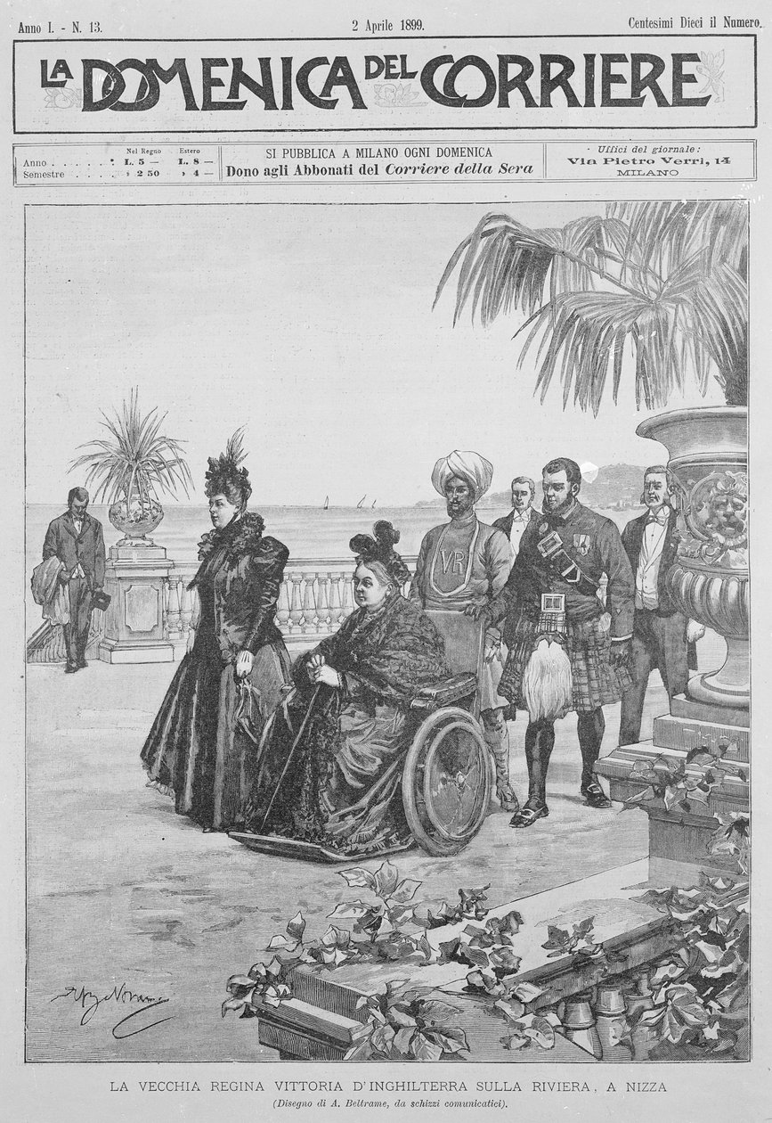 La Reina Victoria en la Riviera Italiana, portada de 