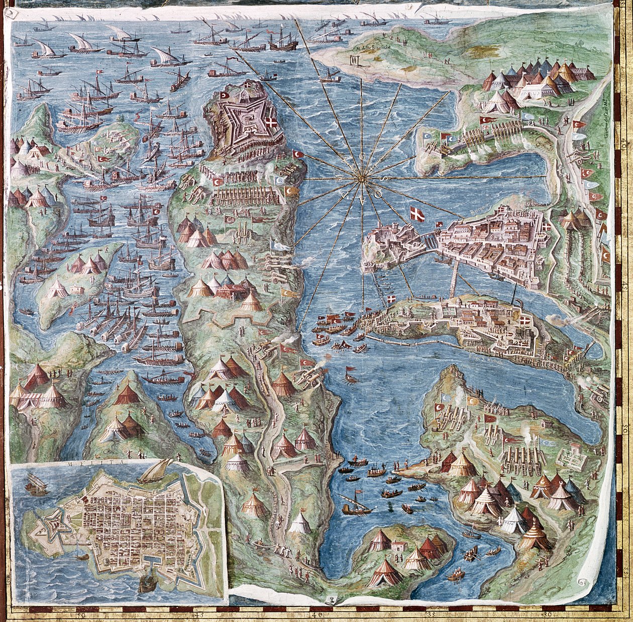 Sitio de Malta, (detalle) de Italian School
