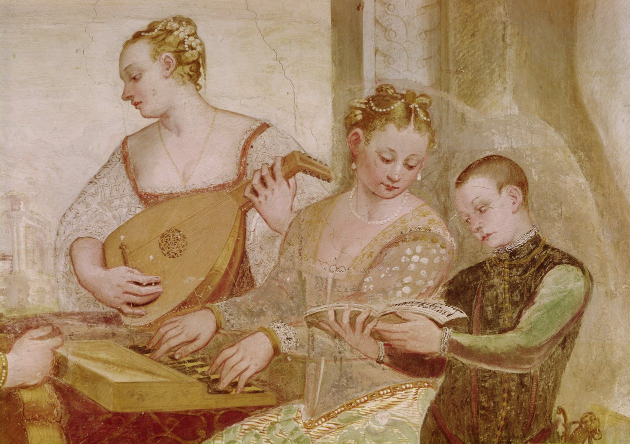 El Concierto (detalle) de Italian School