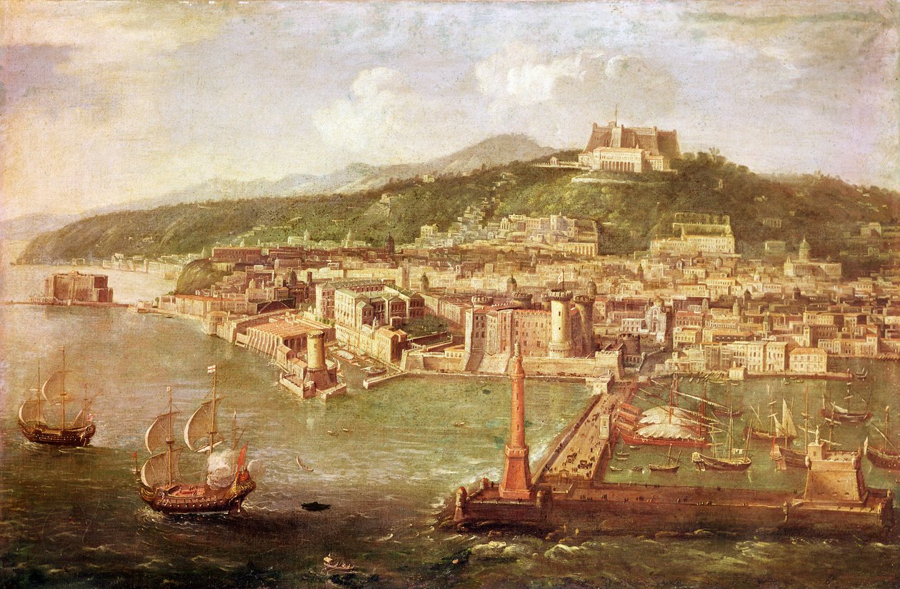 El Puerto de Nápoles de Italian School
