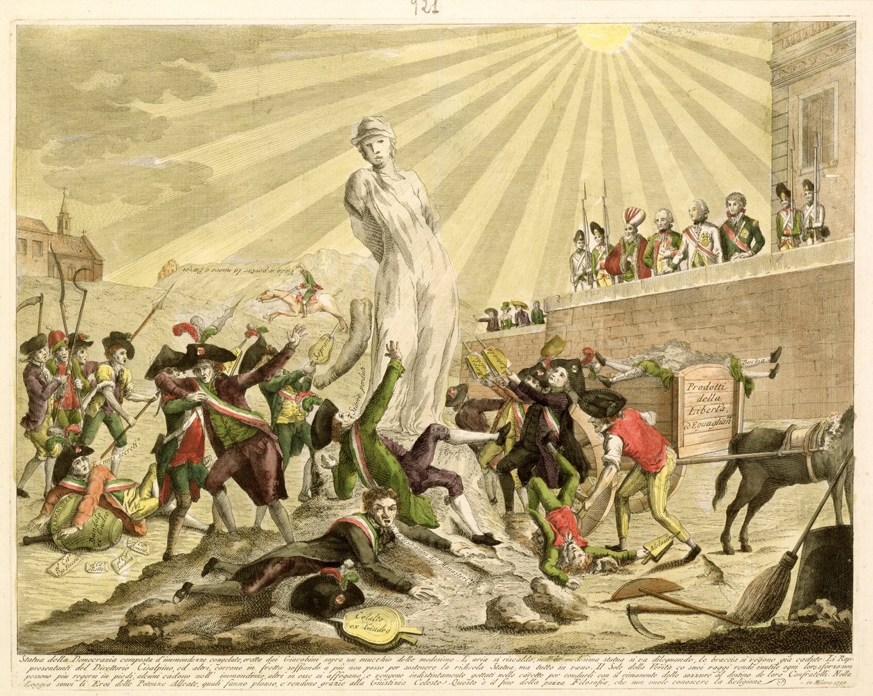 La Estatua de la Democracia, 1799 de Italian School