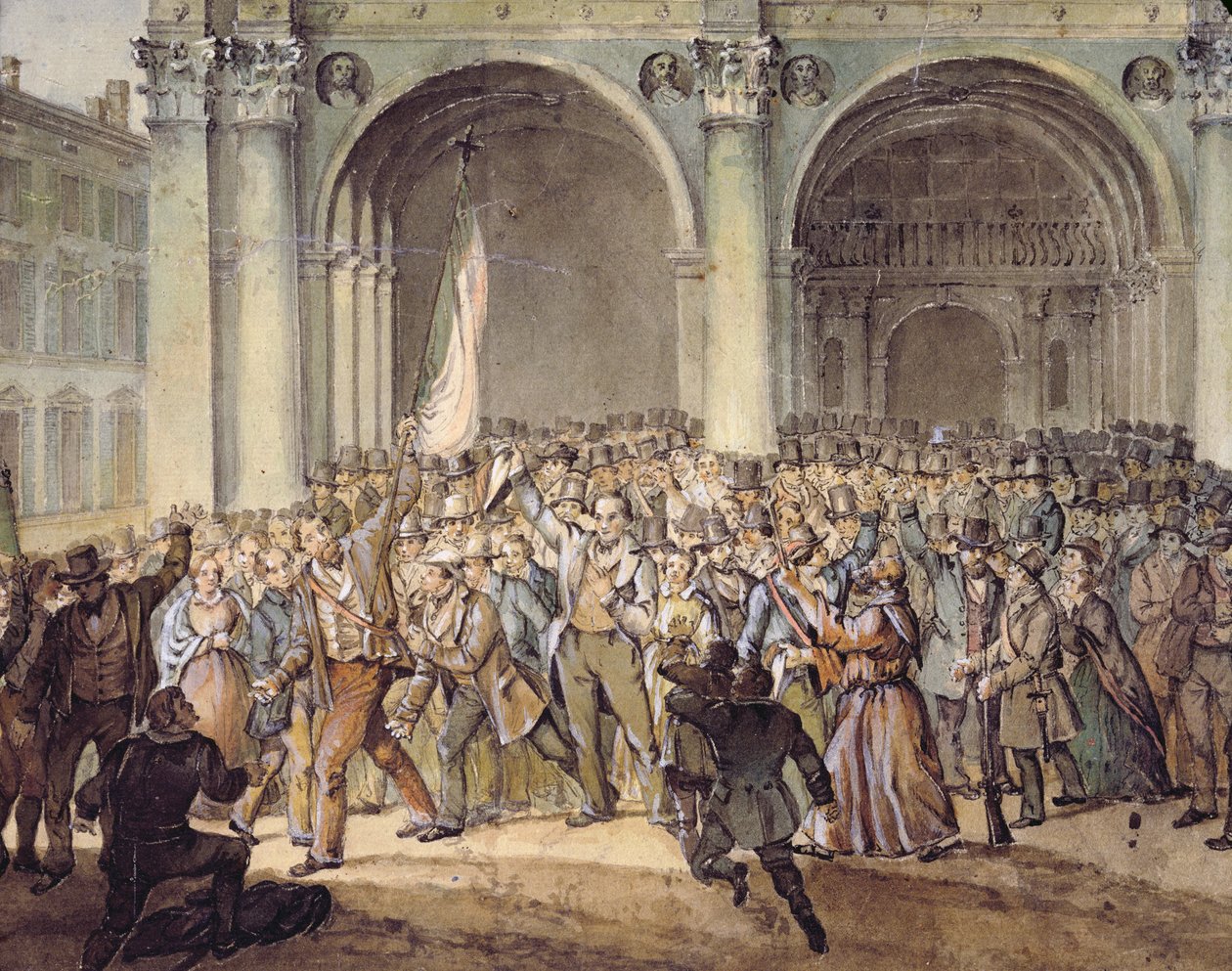 Los diez días de Brescia, después de 1849 de Italian School