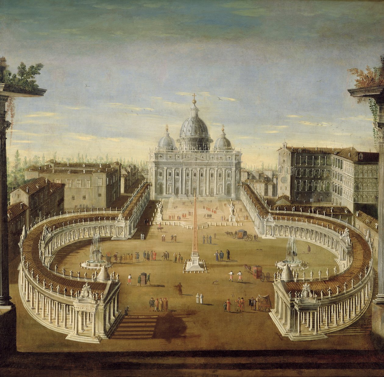 Vista de San Pedro, Roma, 1665 de Italian School