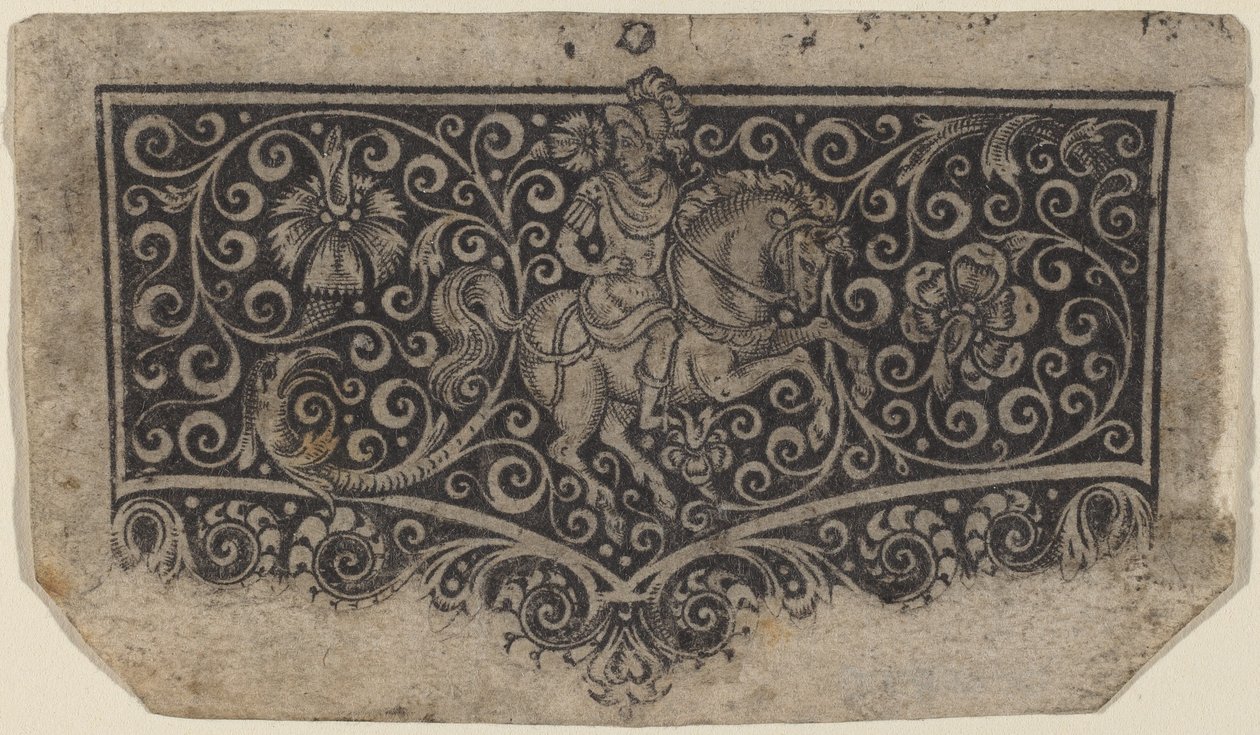 Arabesco con caballero de Italian