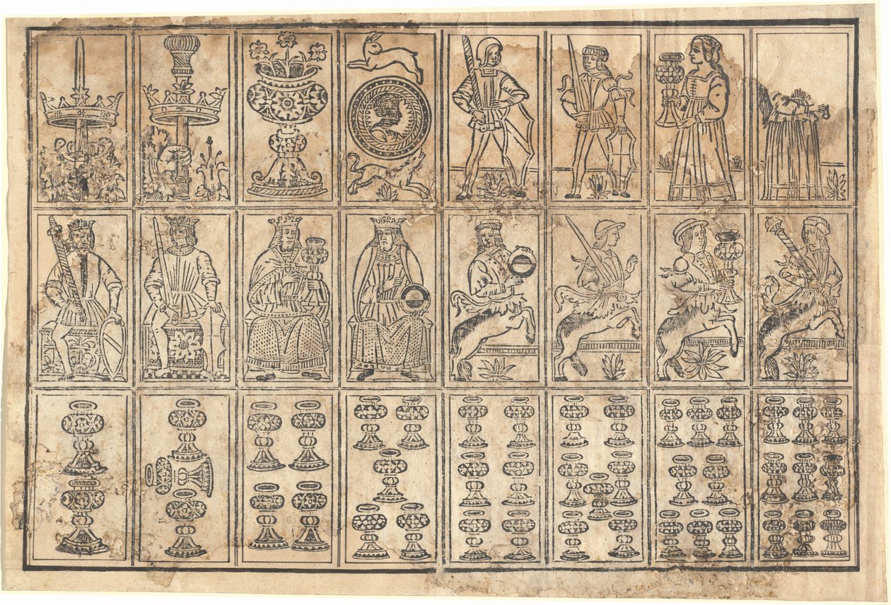 Cartas de juego de Italian 15th Century
