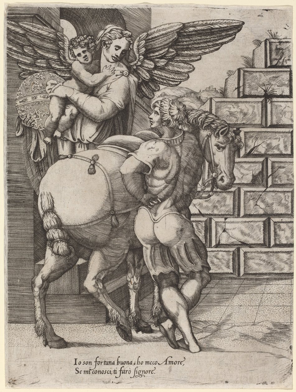 Alegoría de la Fortuna de Italian 16th Century