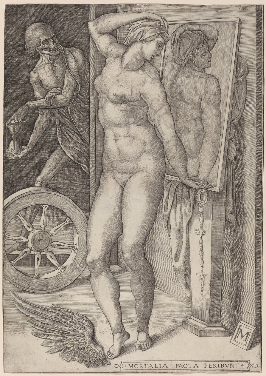 Alegoría de la Vanidad (La Muerte Sorprendiendo a una Mujer) de Italian 16th Century