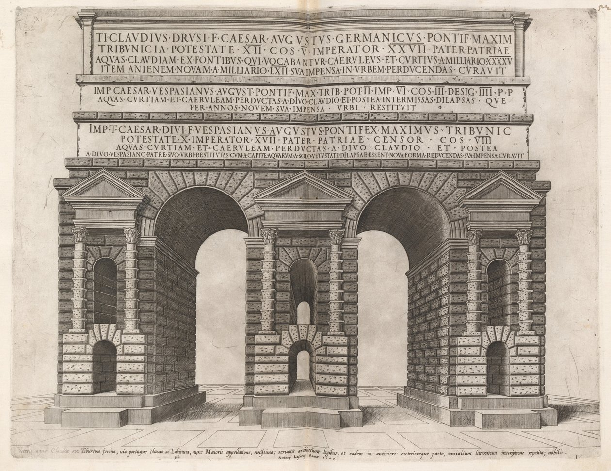 Arco del Acueducto de Claudio de Italian 16th Century