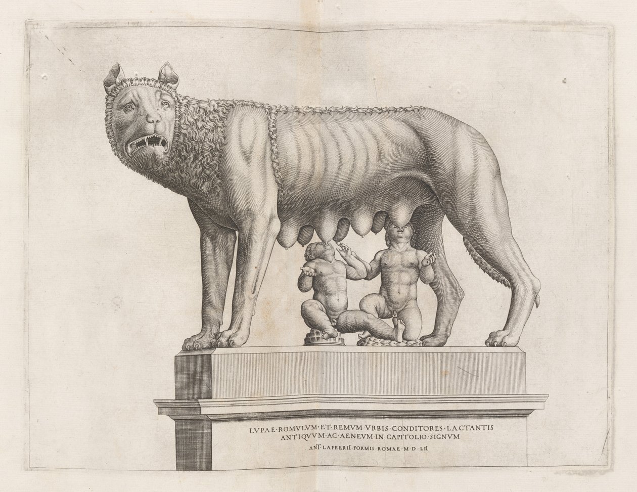 Loba Capitolina con Rómulo y Remo de Italian 16th Century