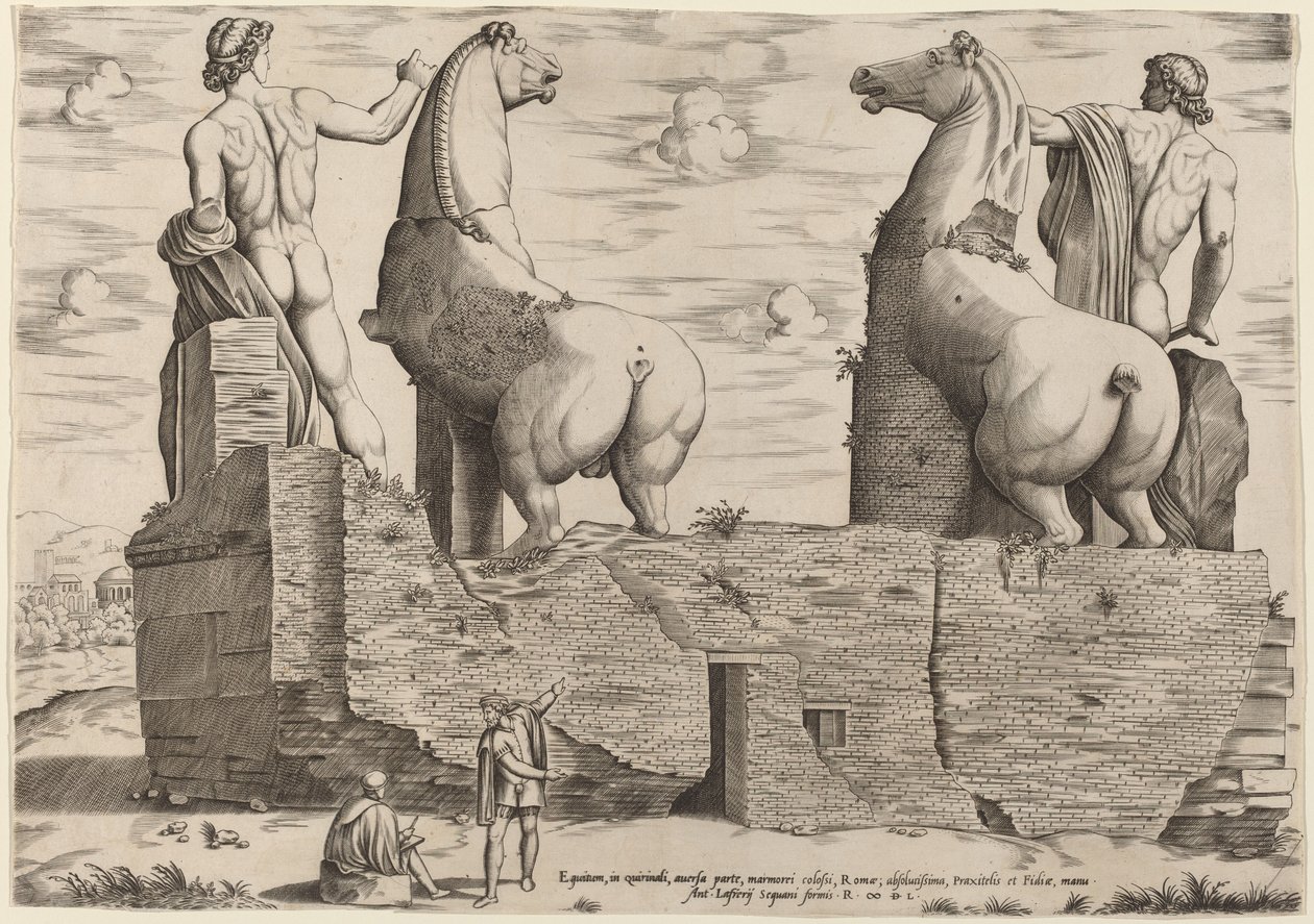 Equitum, en Quirinal, parte trasera de Italian 16th Century