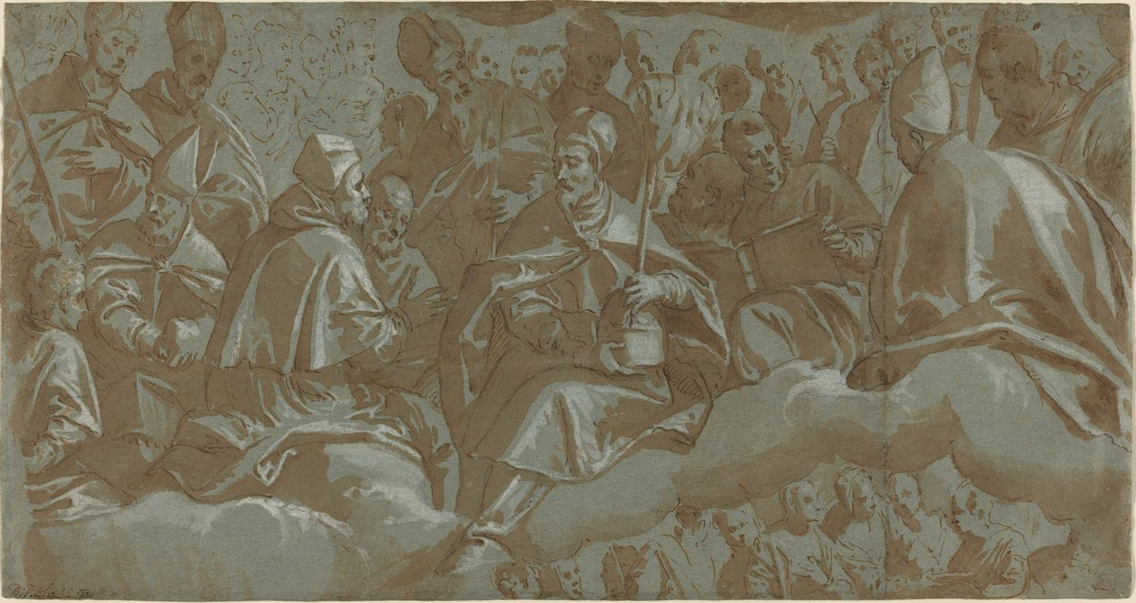 Santos en las nubes de Italian 16th Century