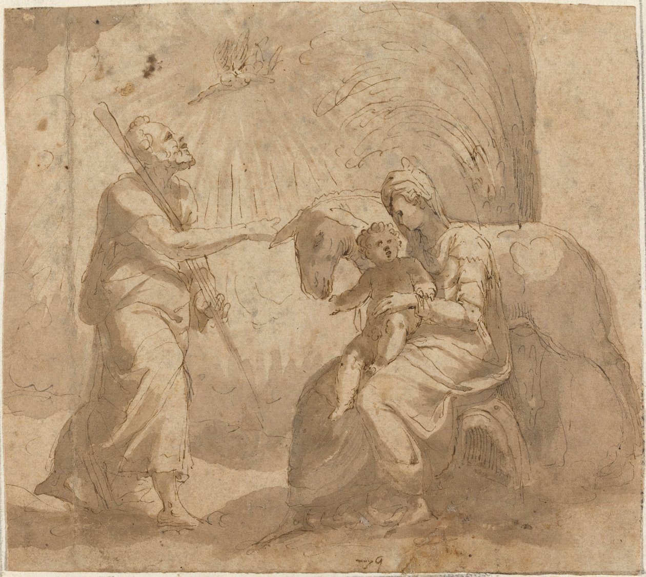El descanso en la huida a Egipto de Italian 16th Century