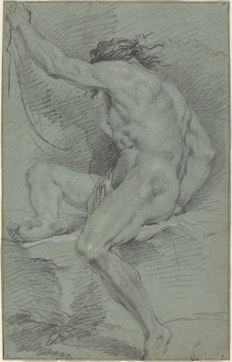 Figura desnuda (estudio académico) de Italian 17th Century
