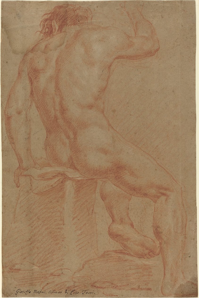 Figura Masculina Desnuda (recto) de Italian 17th Century