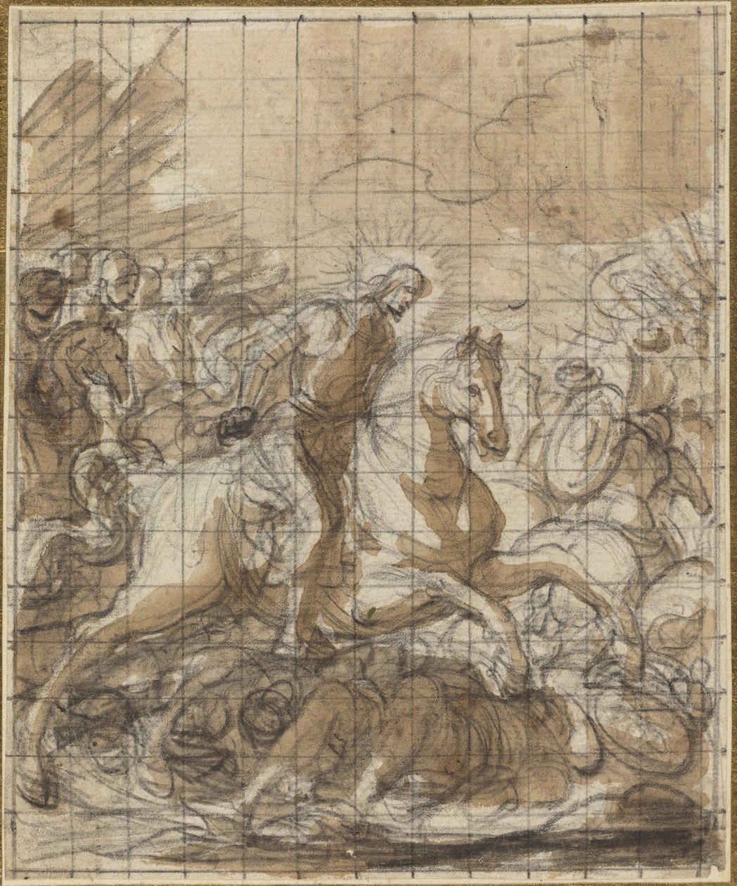 Santiago Derrotando a los Infieles de Italian 17th or 18th Century