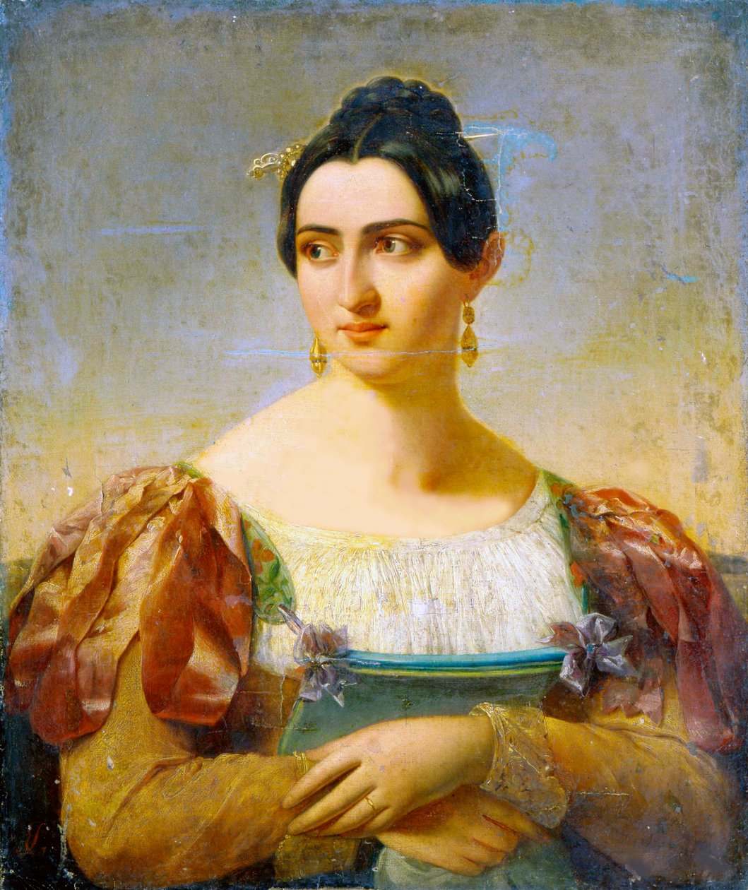 Retrato femenino, principios del siglo XIX de Italian Master