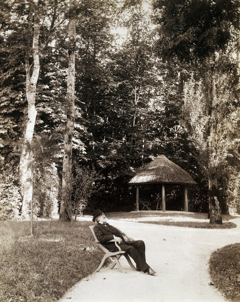 Giuseppe Verdi en el jardín de Villa Verdi, Sant