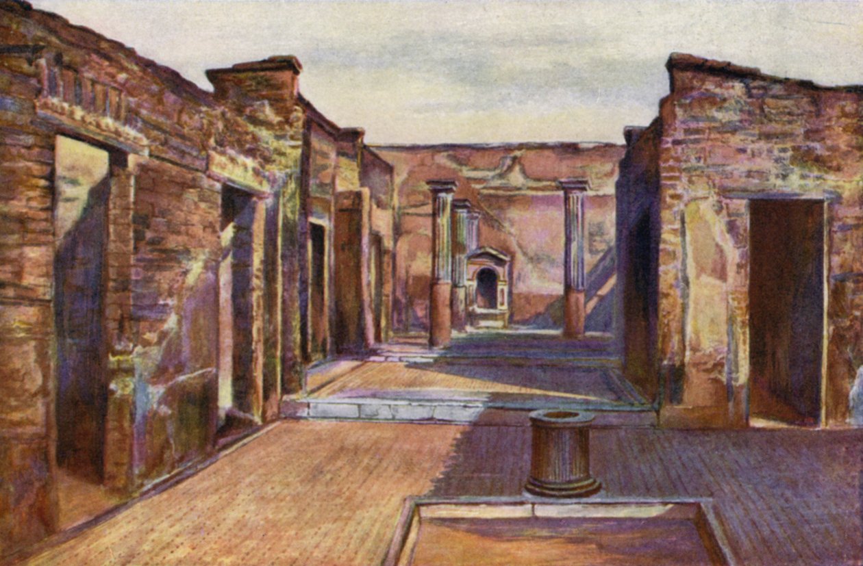 Casa del Poeta Trágico, Pompeya, Italia (foto en color) de Italian Photographer