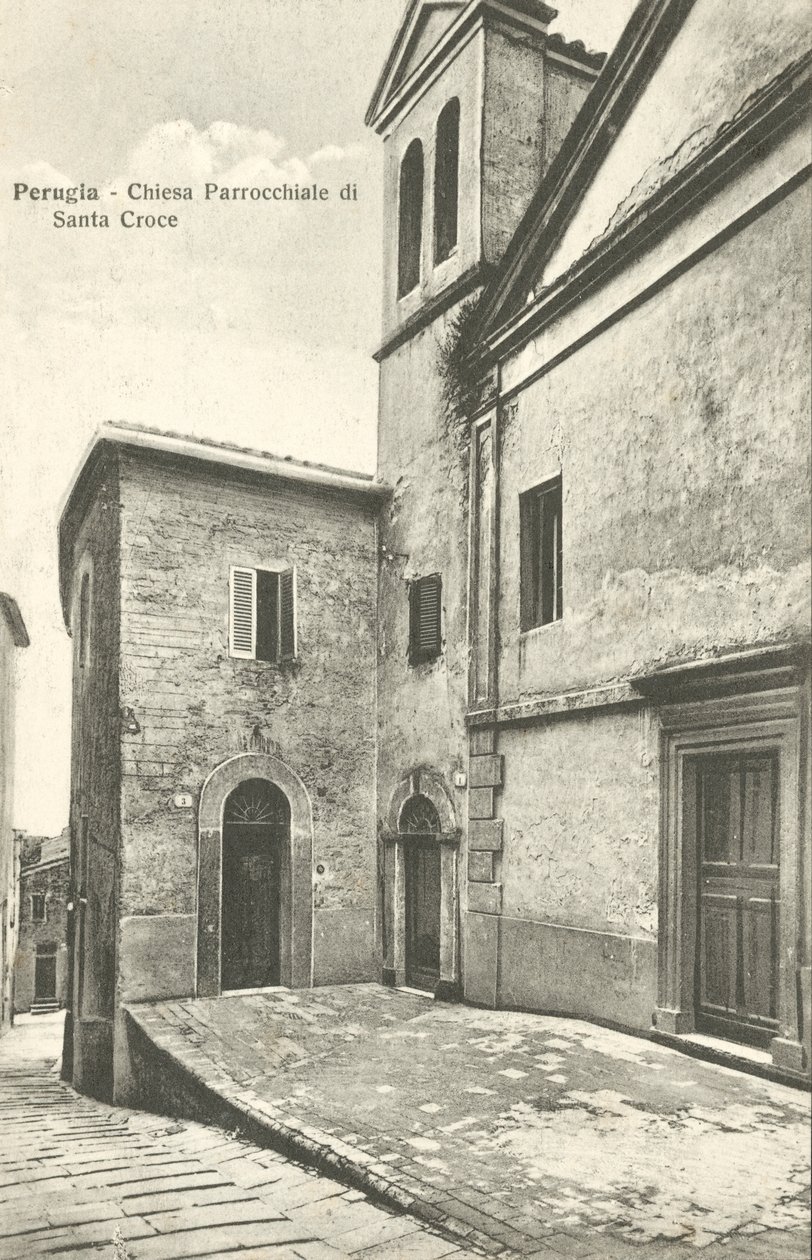 Perugia: Iglesia parroquial de la Santa Croce (foto b/n) de Italian Photographer