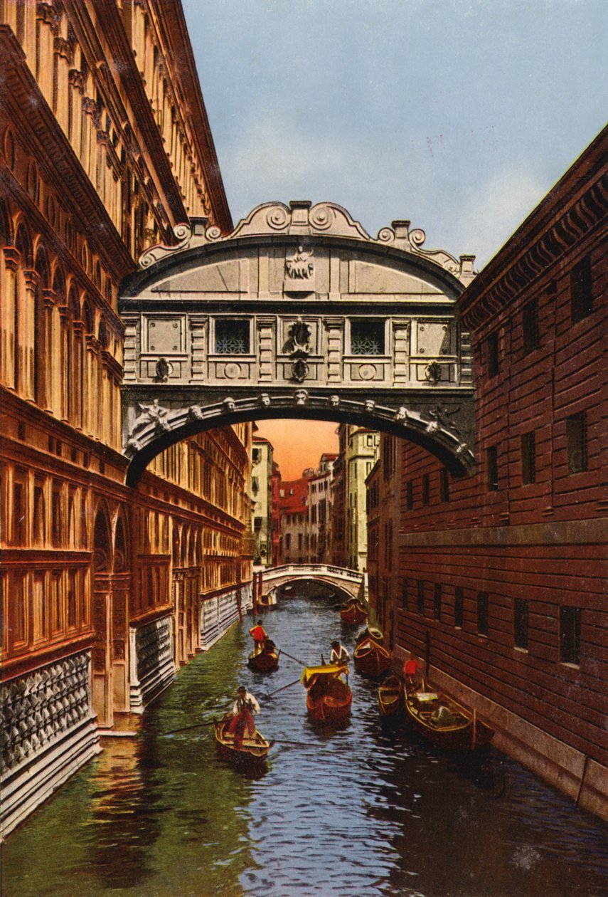 Venezia / Venecia: Puente de los Suspiros (foto en color) de Italian Photographer