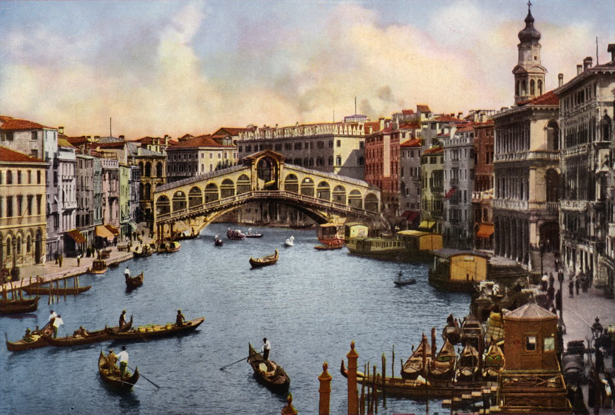 Venezia / Venecia: Puente de Rialto (foto en color) de Italian Photographer