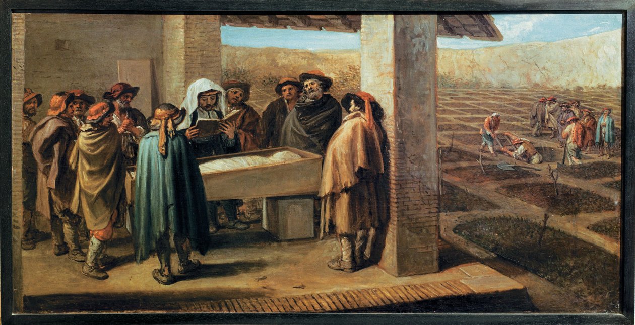 Un funeral judío de Italian School