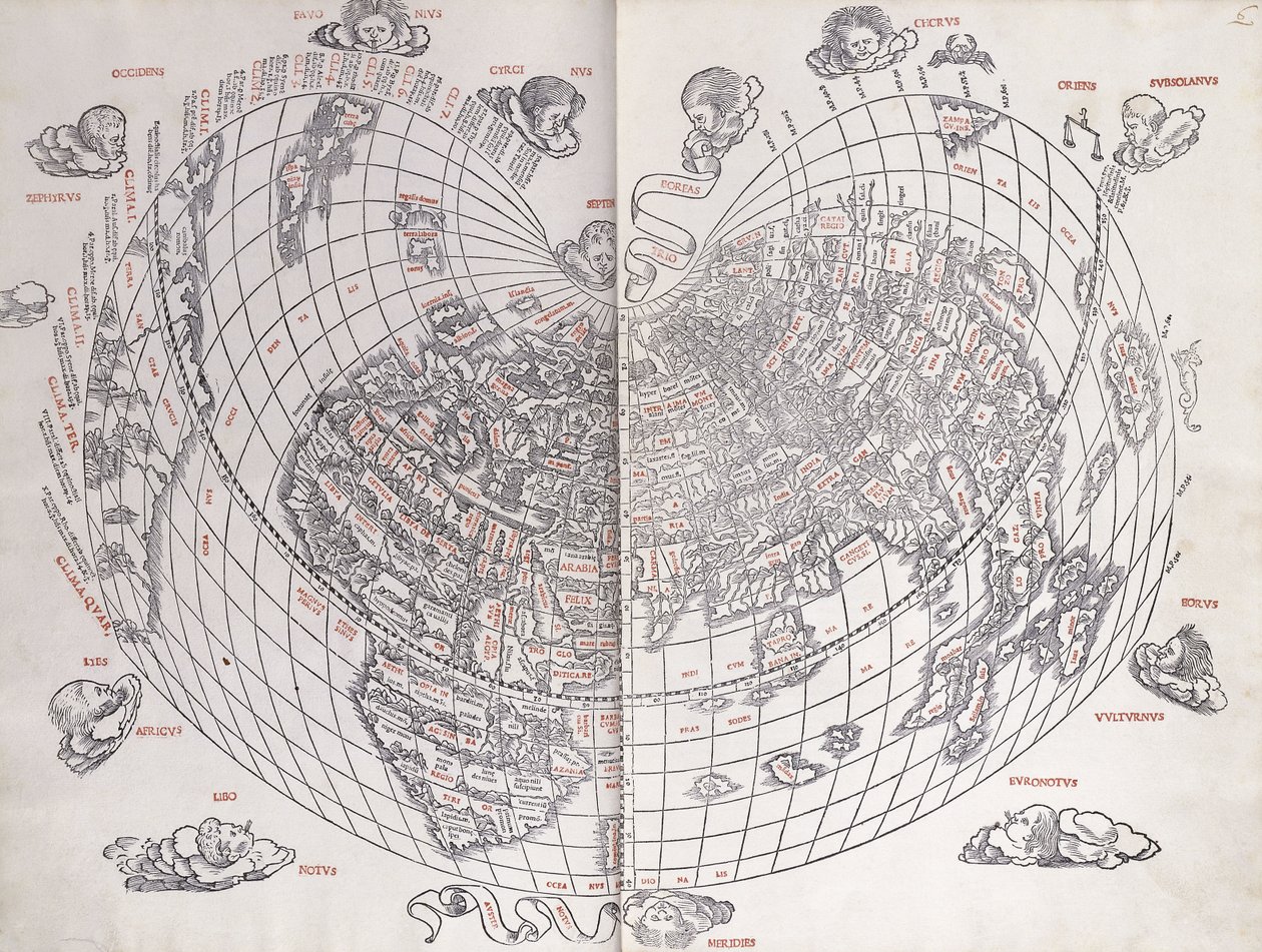 Mapa del mundo, 1511 de Italian School