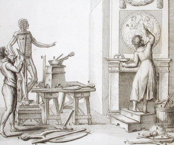 Estudio de un escultor, c.1800 de Italian School