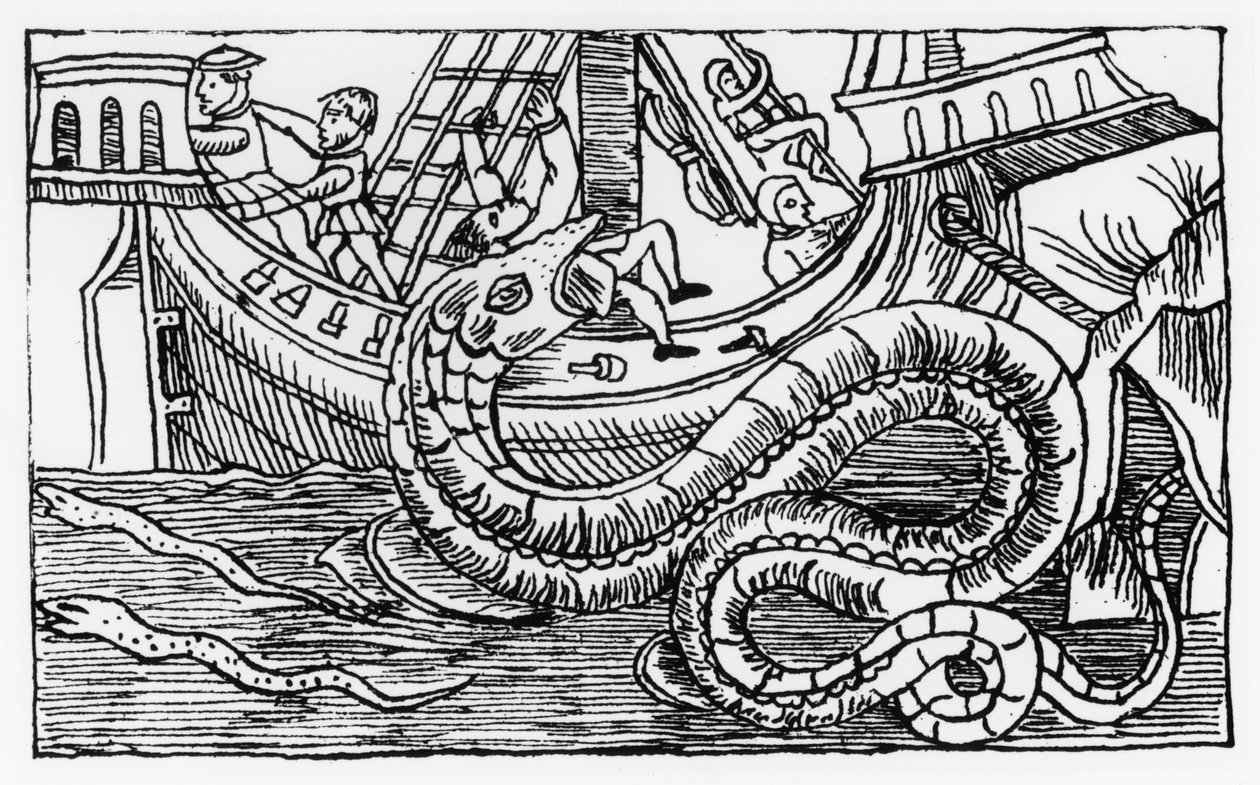 Un serpiente marina, de 