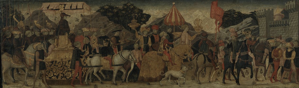 Un triunfo, c.1450 (temple sobre tabla) de Italian School