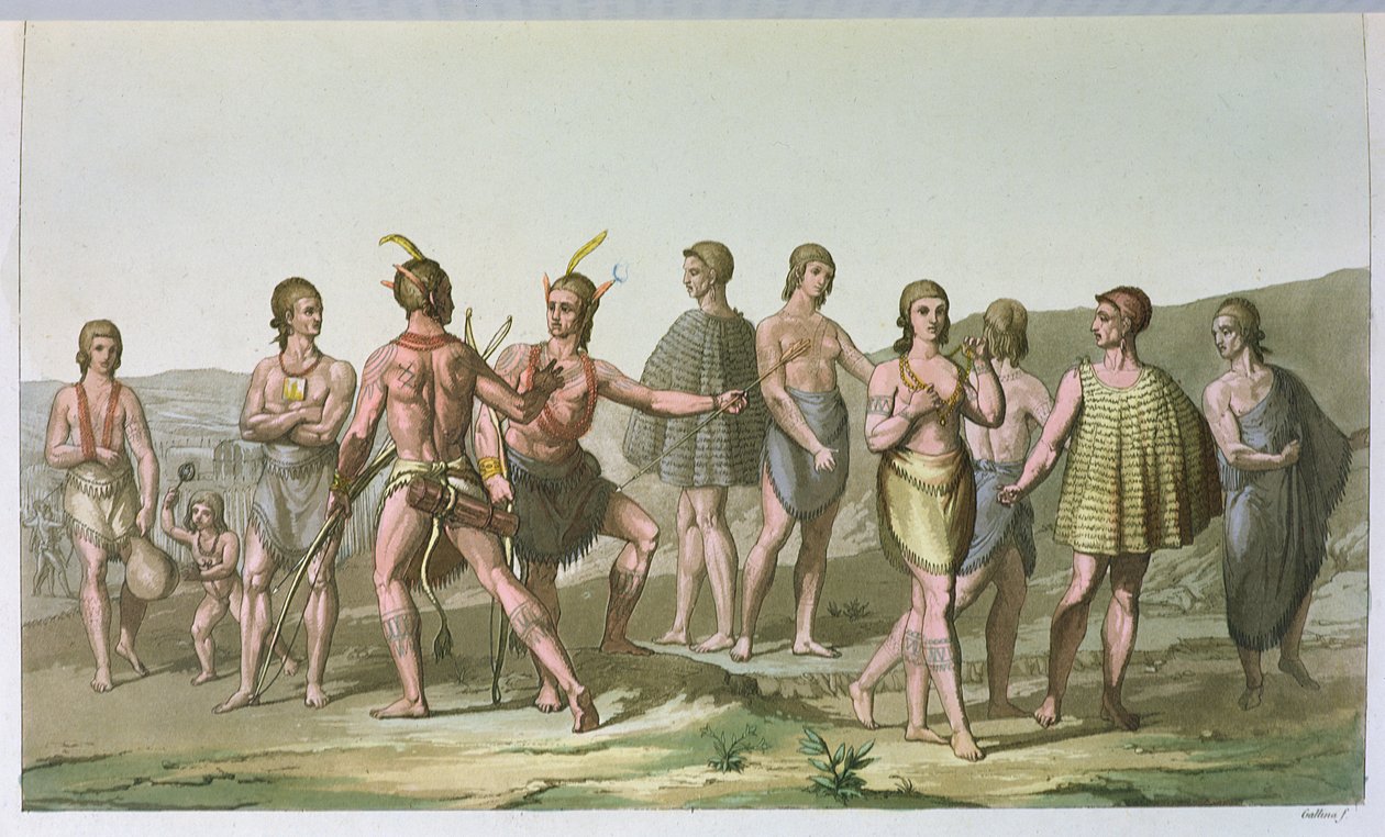 Indios americanos de Carolina del Sur, c.1820 de Italian School