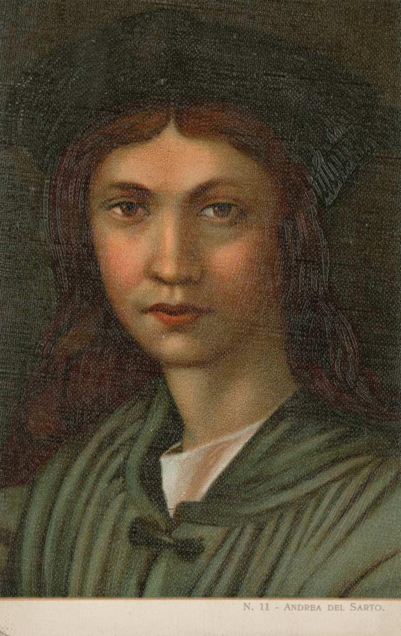 Andrea del Sarto, pintor italiano (cromolito) de Italian School