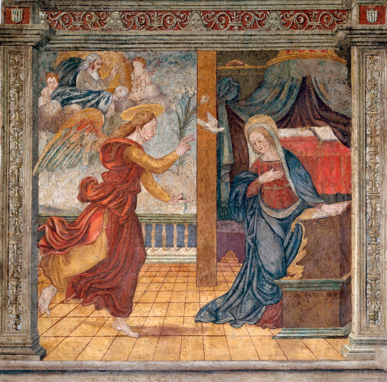 Fresco anónimo de finales del siglo XV Camerino, Monasterio de Santa Chiara de Italian School