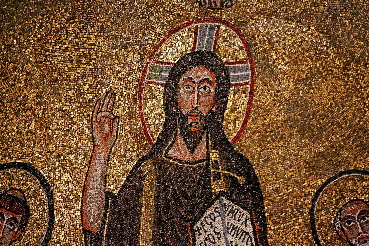 Detalle del ábside con Cristo de Italian School