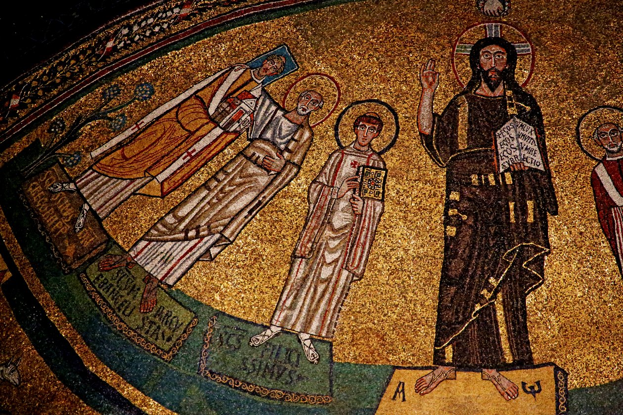 Ábside con Cristo, santos y el Papa Gregorio IV de Italian School