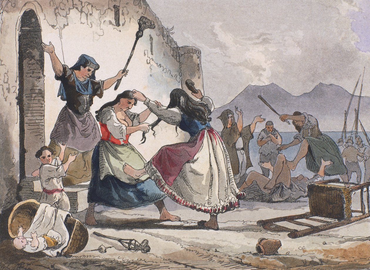 Pelea entre mujeres de Italian School