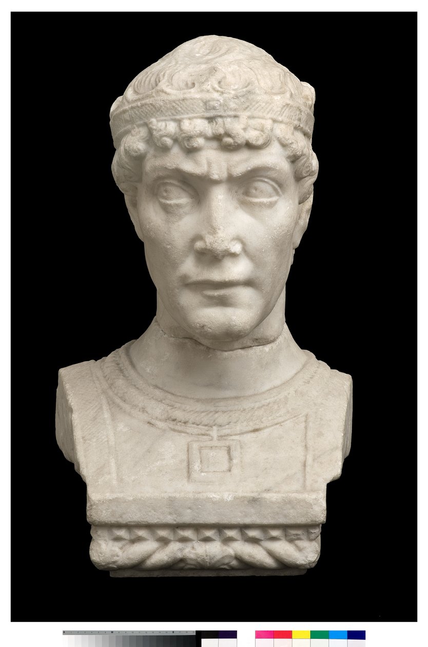 Busto de un hombre con corona de Italian School