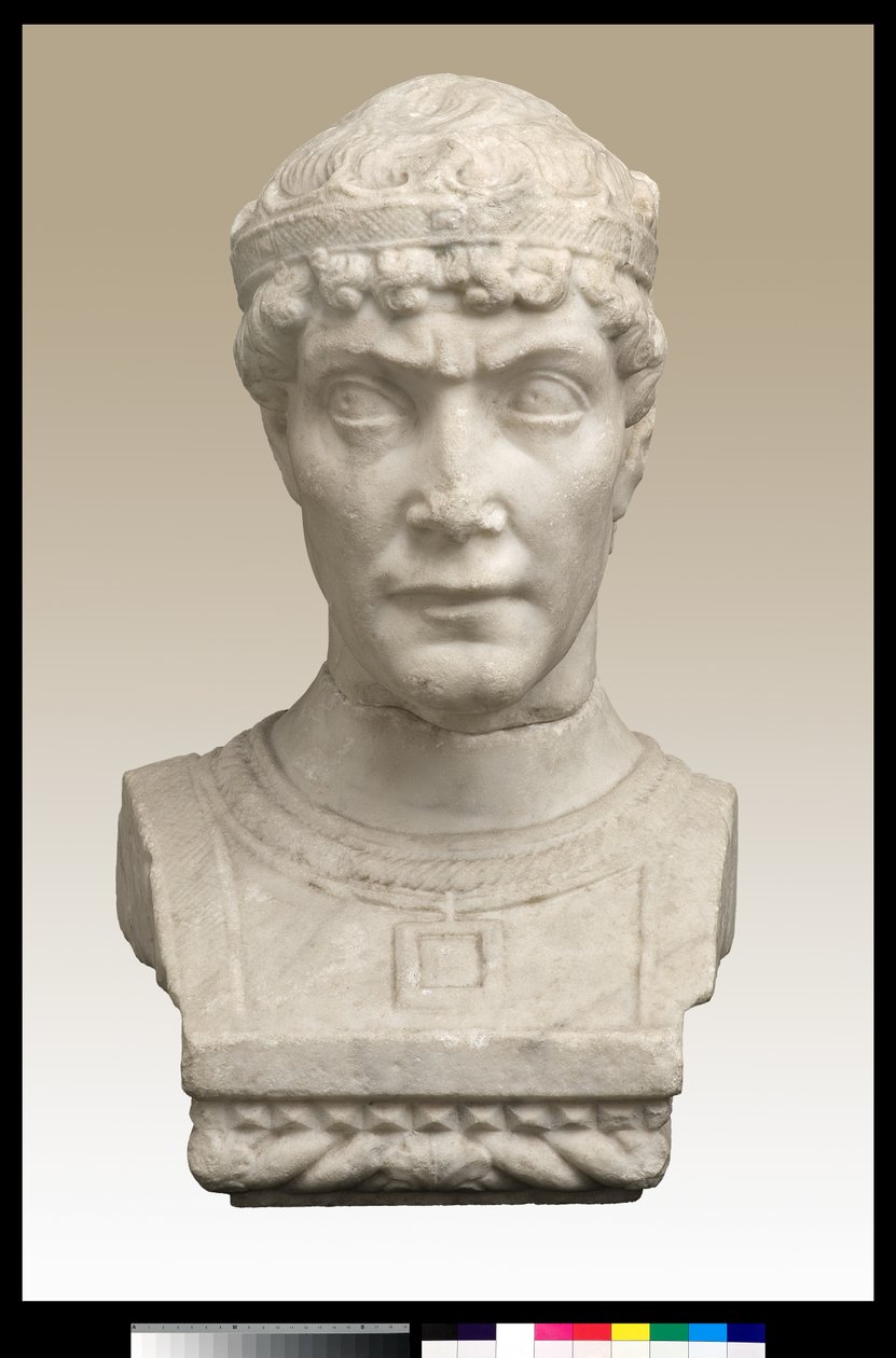 Busto de un hombre con corona de Italian School