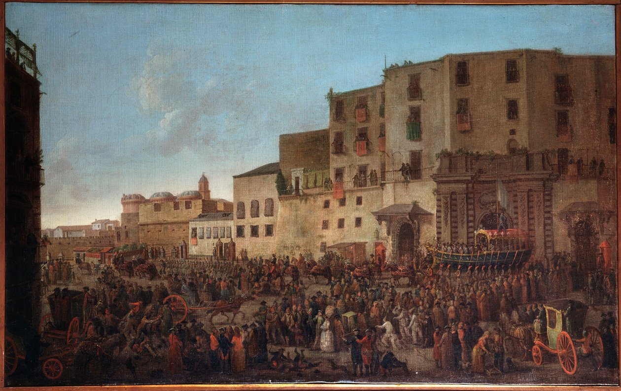 Carnaval en Nápoles, Italia de Italian School