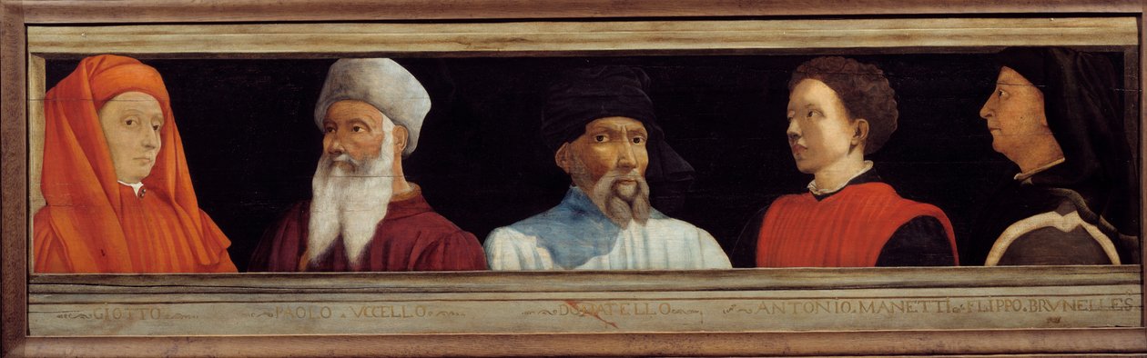 Cassone con 5 retratos del Maestro del Renacimiento Florentino de Italian School