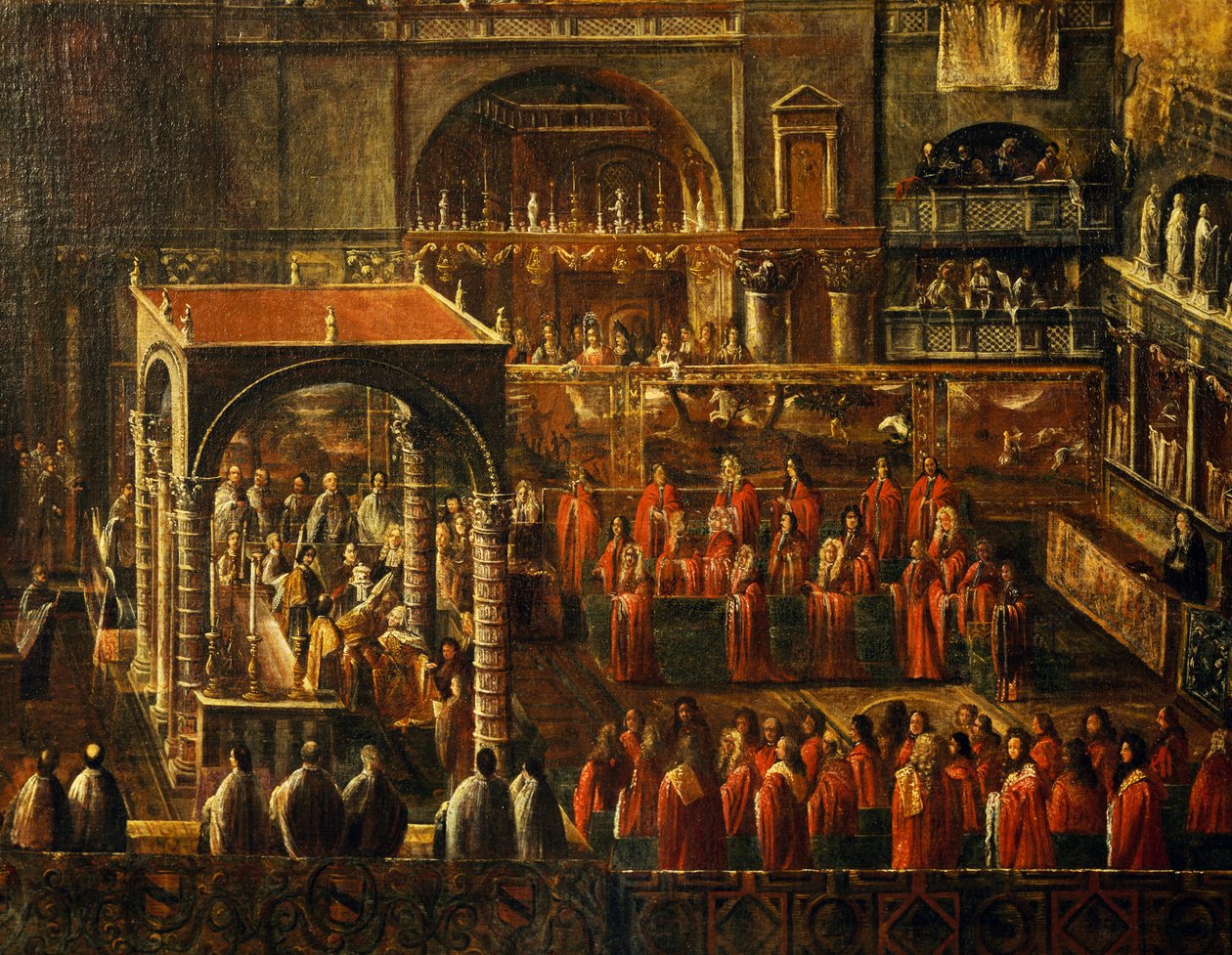 Ceremonia en la Basílica de San Marcos en Venecia de Italian School
