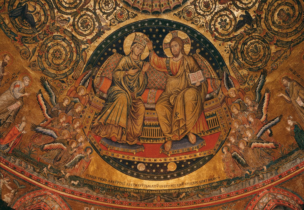Coronación de la Virgen, 1296 de Italian School