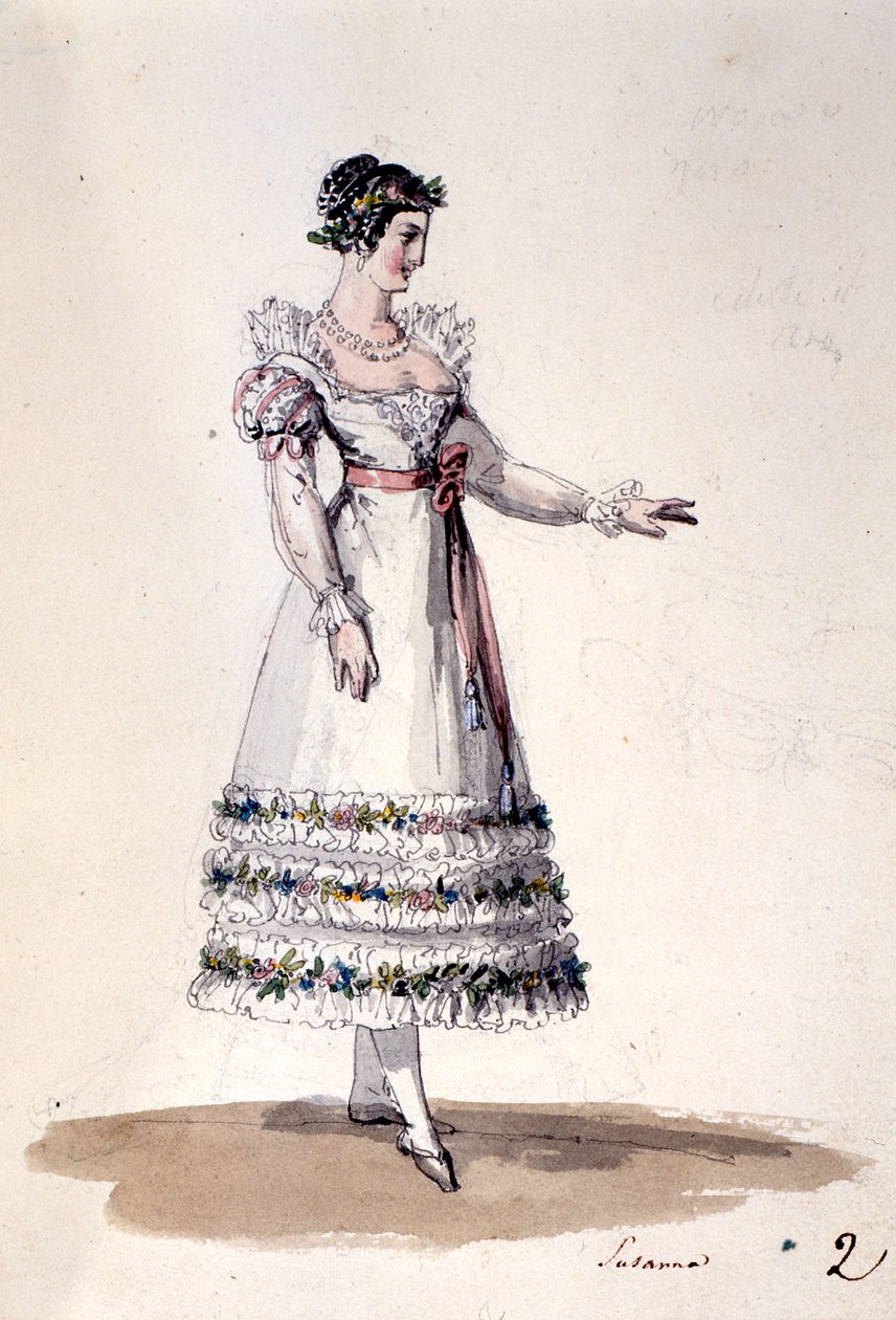 Diseño de vestuario para Susanna, de 