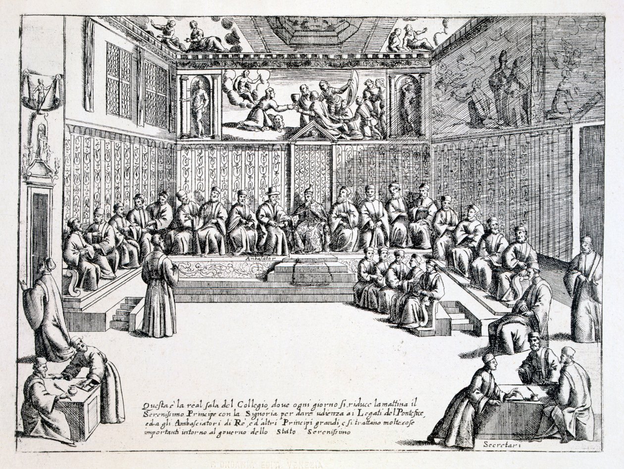 Salón del Consejo del Dogo de Venecia, 1876 de Italian School