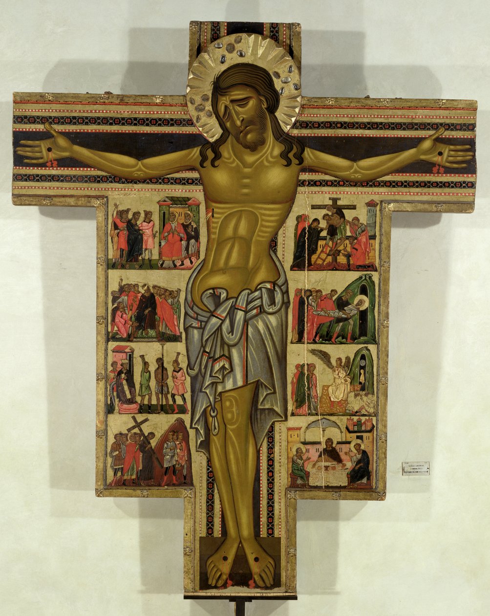 Crucifixión con Historias de la Pasión, Escuela de Lucca de Italian School
