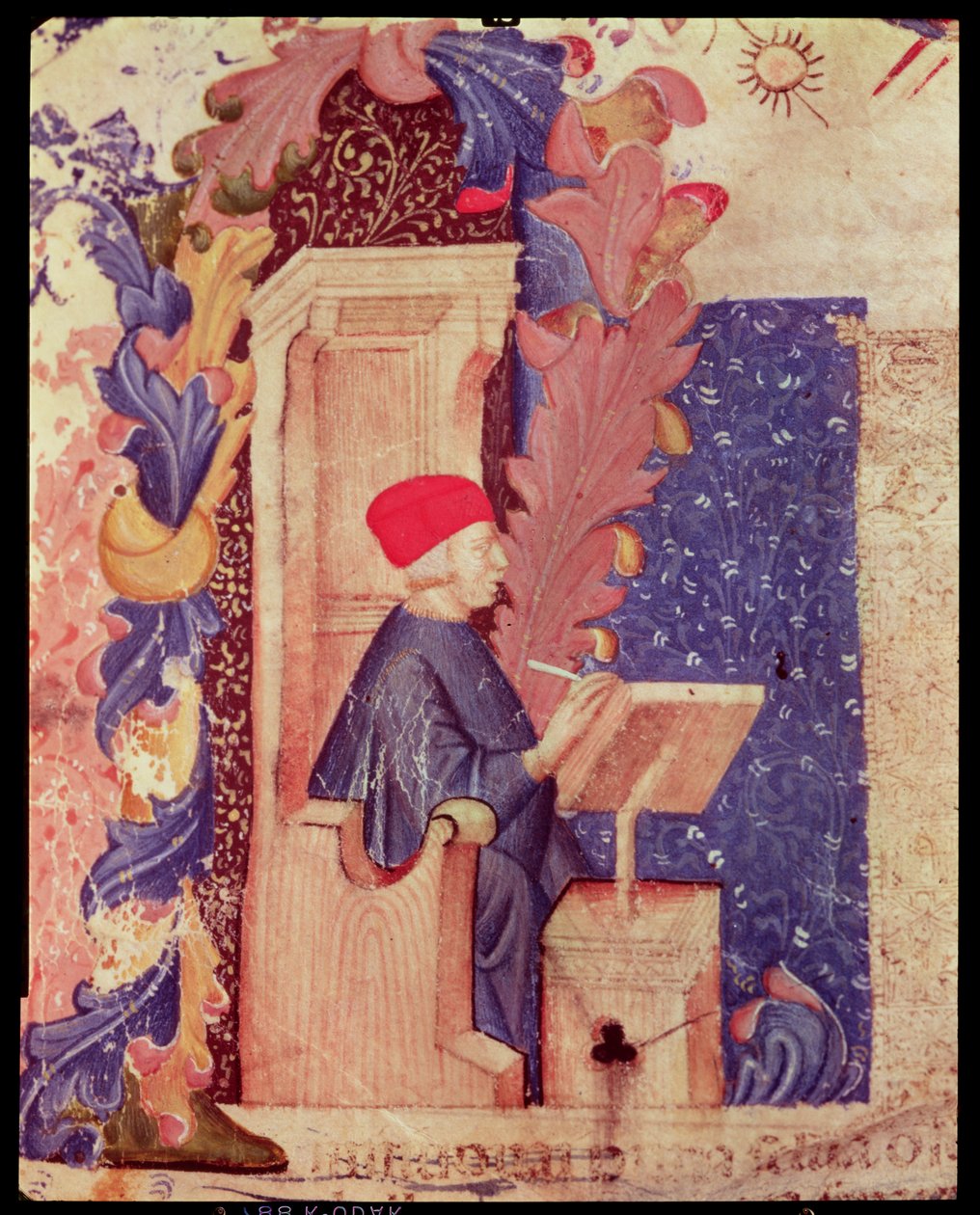 Dante escribiendo La Divina Comedia de Italian School