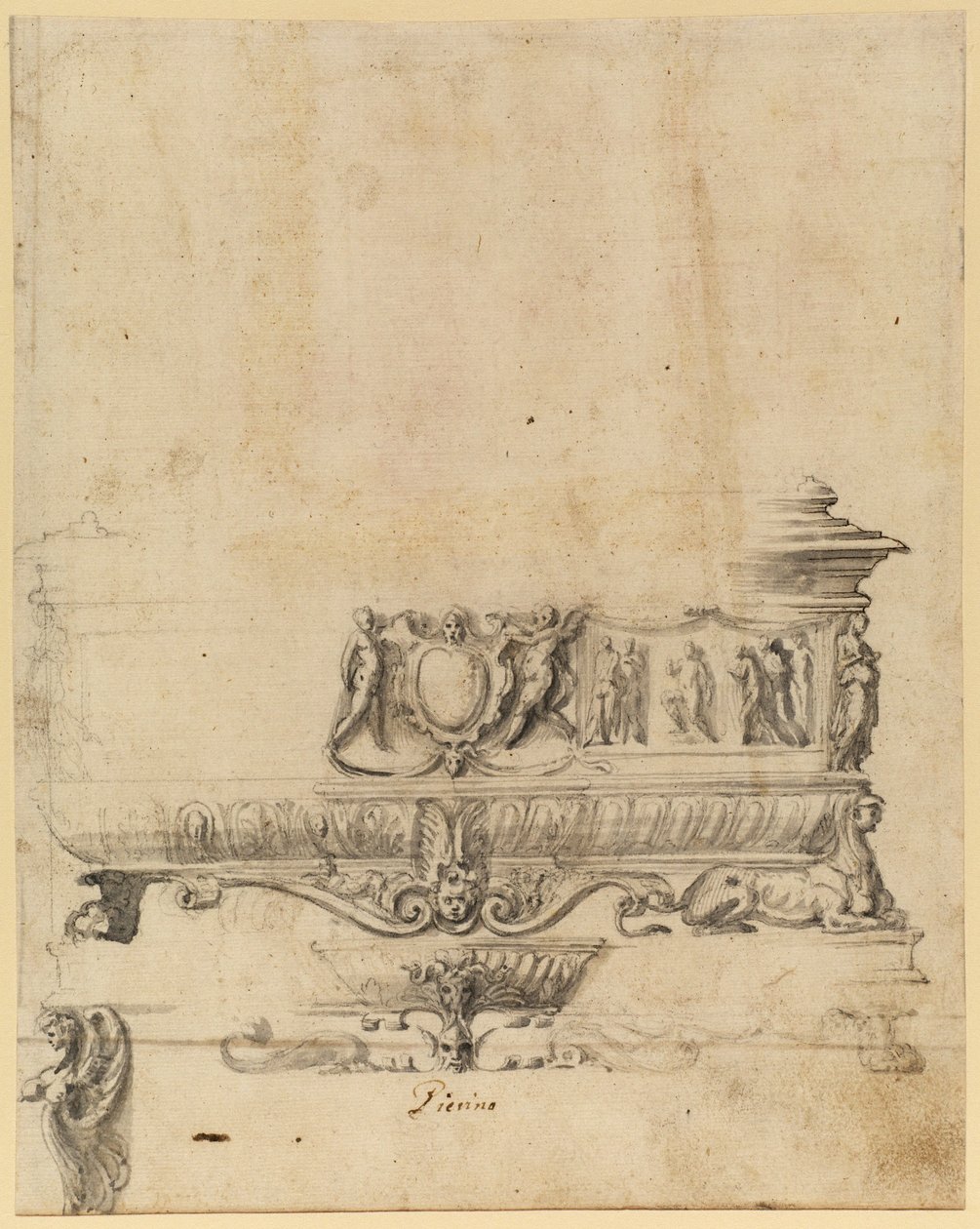 Diseño para un cofre de Italian School