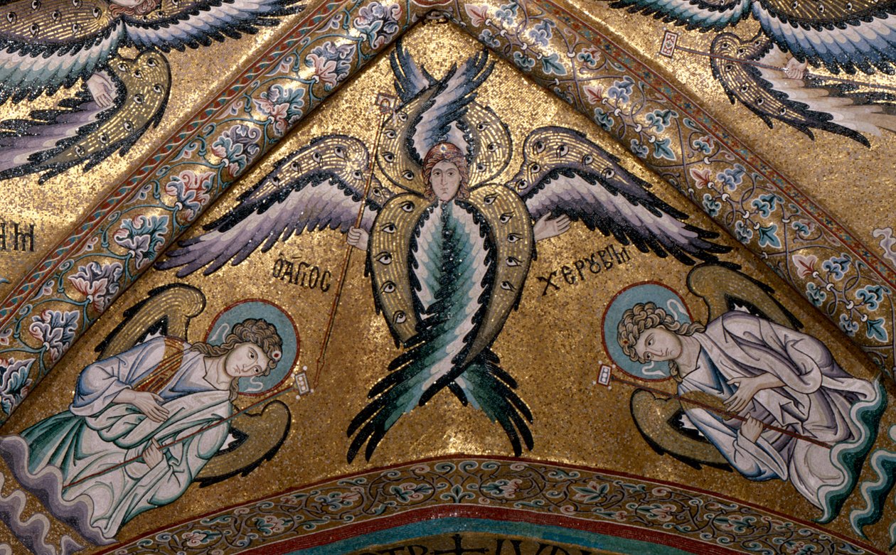 (detalle) de un ángel de la bóveda del ábside de Italian School