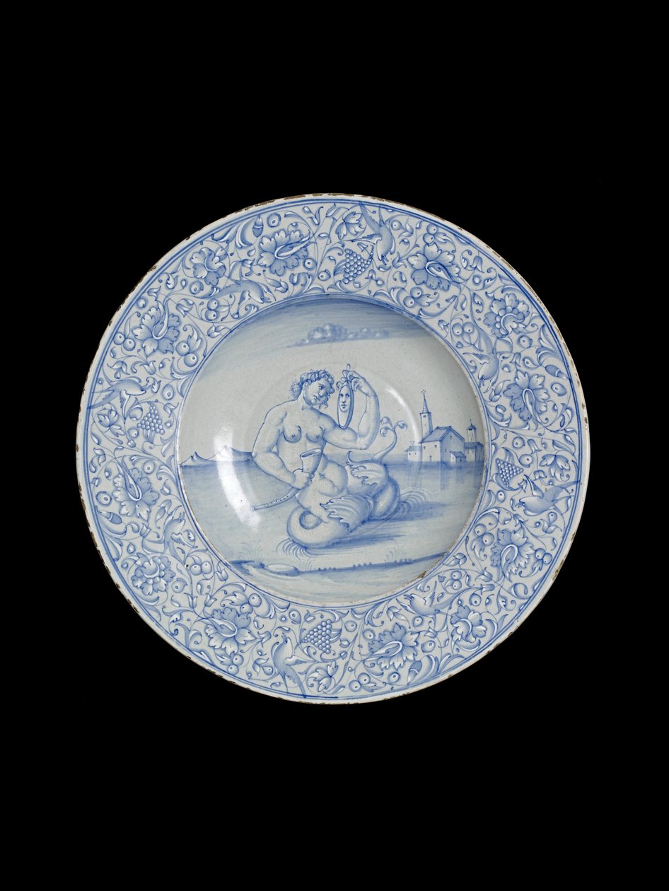 Plato con una sirena, Venecia de Italian School